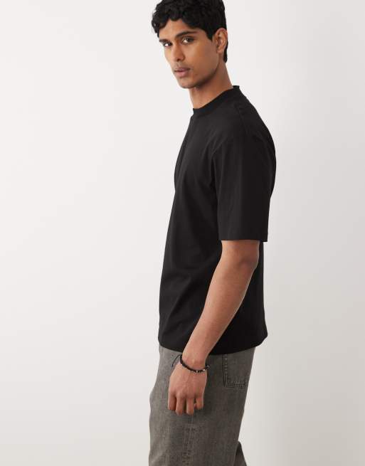 HUGO Blue – Nieros – T-Shirt in Schwarz mit Logo auf der Brust, 4 von 5