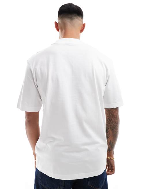 HUGO Blue Nieros t-shirt in white, 4 of 4