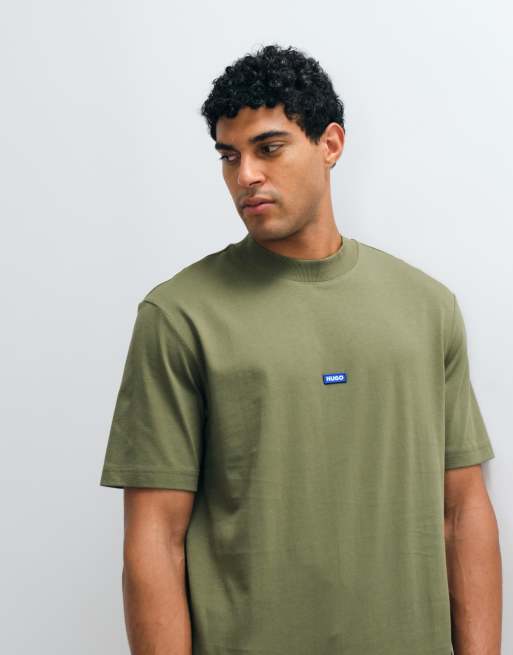 HUGO Blue Nieros T-shirt regular fit w kolorze zielonym, 5 z 5