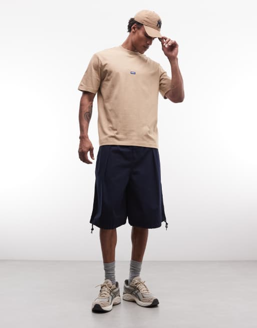HUGO Blue - Nieros - T-shirt vestibilità classica beige, 2 di 5