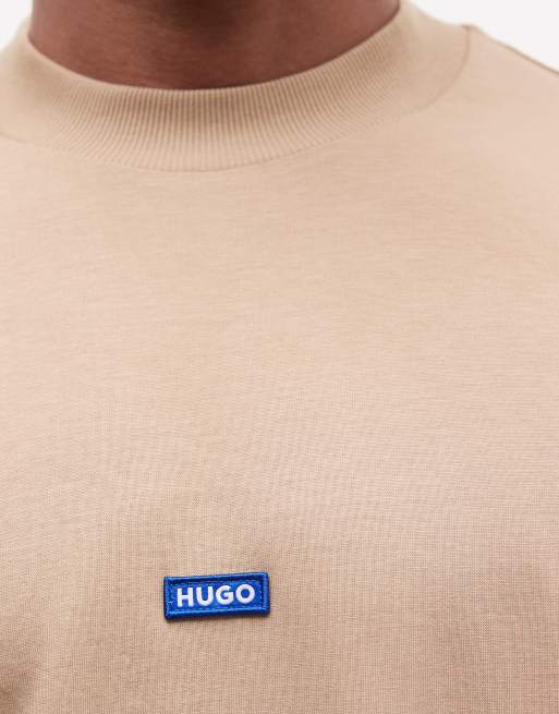 HUGO Blue - Nieros - T-shirt vestibilità classica beige, 3 di 5