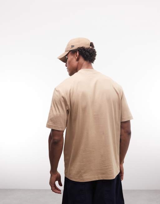 HUGO Blue - Nieros - T-shirt vestibilità classica beige, 5 di 5