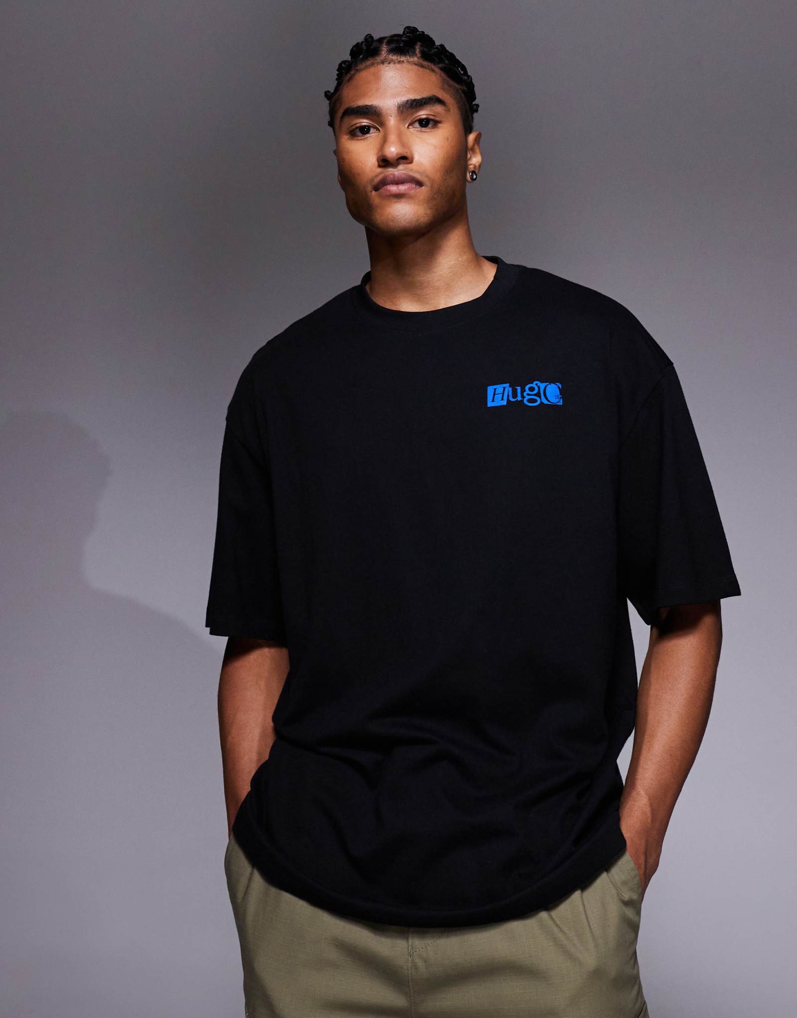Футболка Hugo Blue Nilte черного цвета