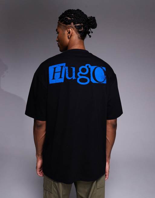 HUGO Blue - Nilte - T-shirt in zwart, 3 van 5