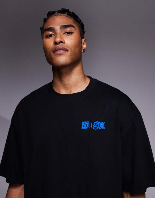 HUGO Blue - Nilte - T-shirt in zwart, 5 van 5