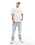 [Hugo Blue] HUGO Blue Nitlogo oversized t-shirt in white L White