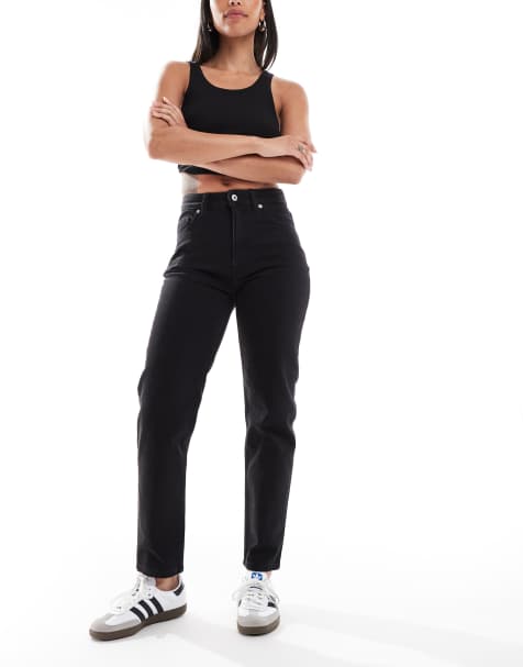 HUGO Blue Noe mom jeans in black - view 1