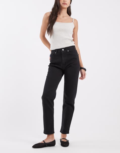HUGO Blue Noe mom jeans in black