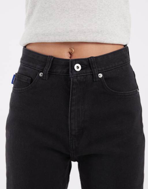 HUGO Blue Noe mom jeans in black, 4 of 5