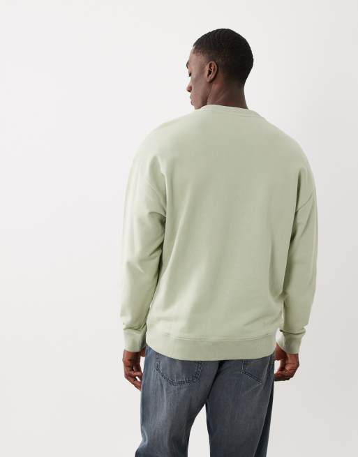 HUGO BLUE - Nofintex - Sudadera verde claro con estampado gráfico en el pecho, 5 de 5