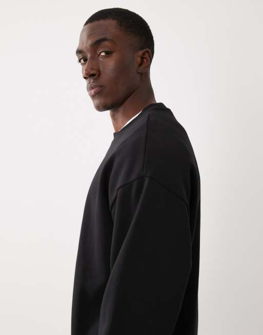 HUGO Blue - Nofintex - Sweatshirt met grafische print op de borst in zwart, 4 van 5