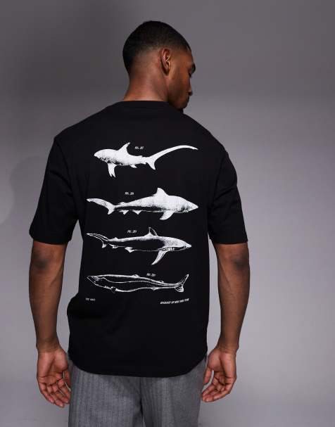 HUGO BLUE Nofishix chest logo t-shirt in black