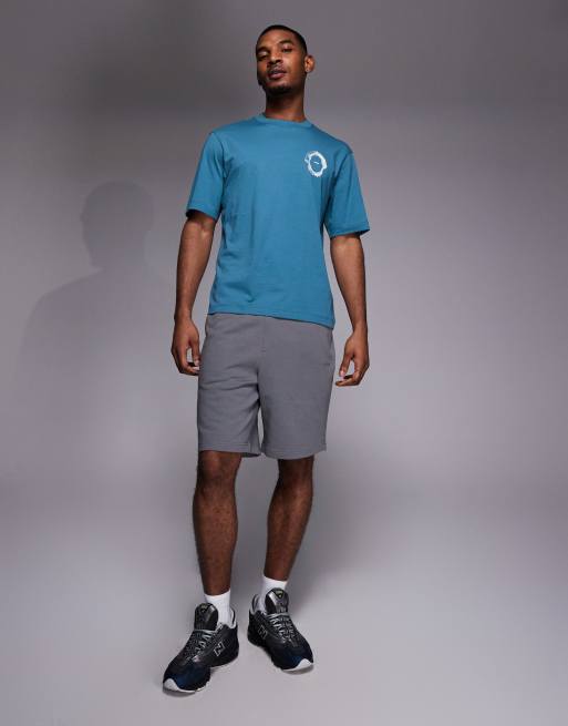 HUGO BLUE Nofishix chest logo t-shirt in teal, 2 of 5