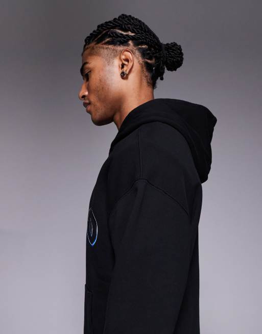 HUGO Blue – Nogudi – Czarna bluza z kapturem z logo z gradientem, 4 z 5