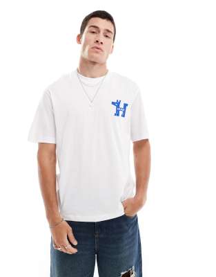 Hugo Noladogg  Tシャツ HUGO BLUE Noladogg Regular Fit Dog Print T-Shirt- White | Very