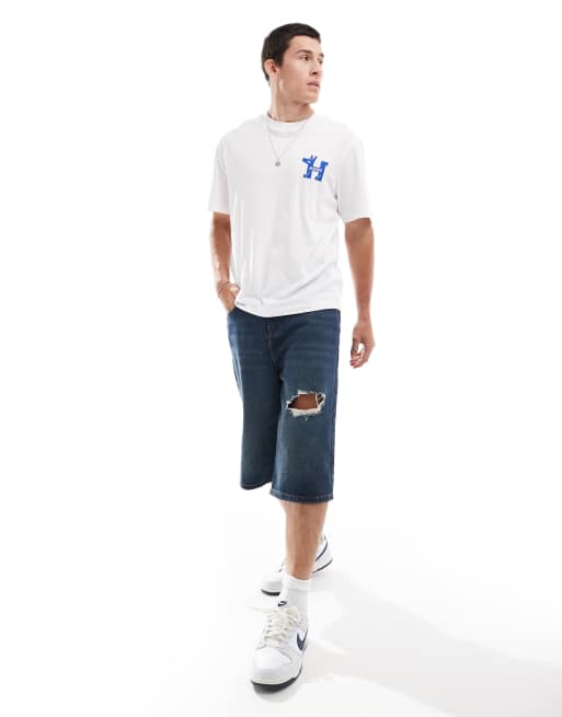 HUGO Blue Noladogg t-shirt in white | ASOS
