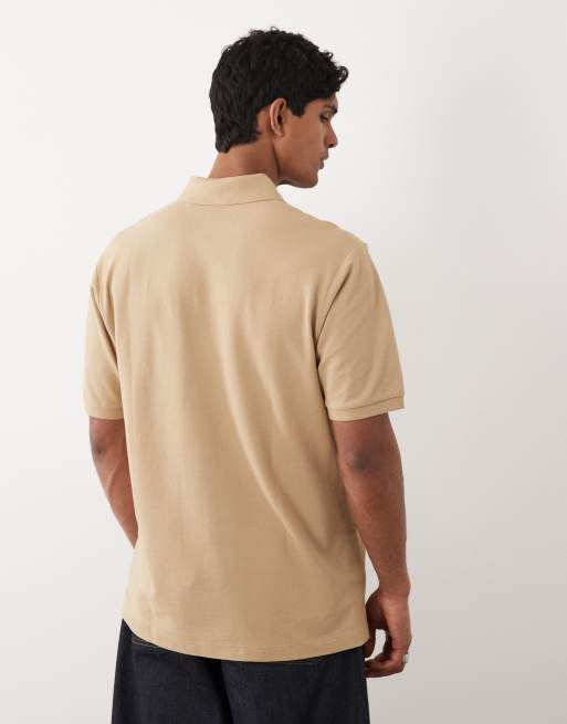 HUGO Blue - Nolitos - Losvallend poloshirt in beige, 4 van 5