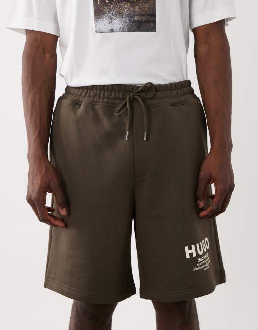 HUGO Blue Nomario jersey shorts in brown (part of a set), 4 of 5