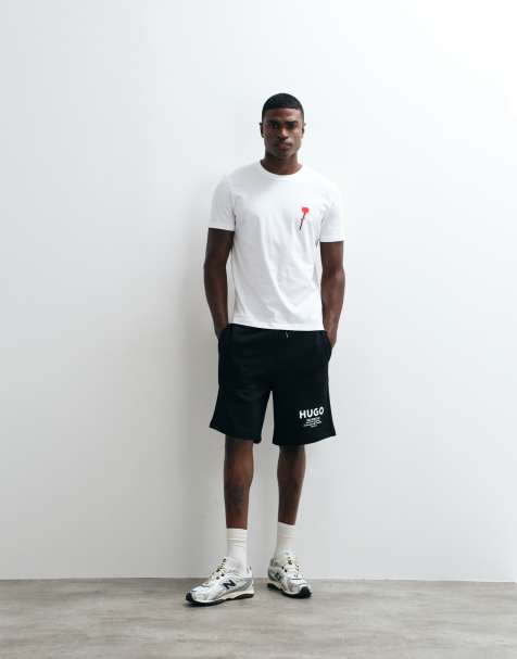 HUGO Blue - Nomario - Sorte jerseyshorts i løstsiddende pasform - view 1