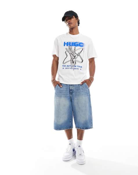 HUGO Blue - Nopix - Hvid T-shirt med grafisk print - view 1