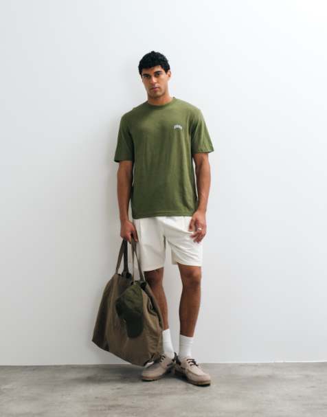 HUGO Blue Nowboi T-shirt met borstlogo en regular-fit in groen - view 1