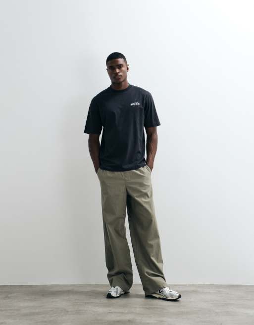 HUGO Blue Noxwash regular fit t-shirt i svart, 2 av 5