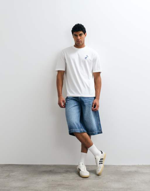 HUGO Blue Noxwash Regular Fit T-Shirt mit Icon-Logo in Weiß, 3 von 5