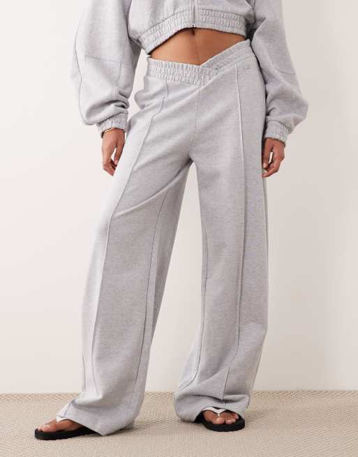 HUGO Blue Nuasem wide leg co-ord joggers in grey, 2 of 5