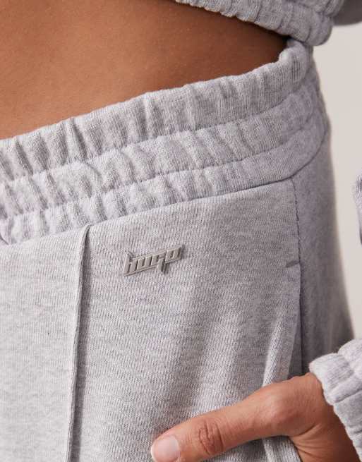 HUGO Blue Nuasem wide leg co-ord joggers in grey, 4 of 5