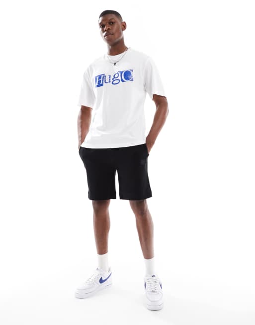 HUGO – Blue – Nugix – Vit t-shirt med logga, 2 av 4