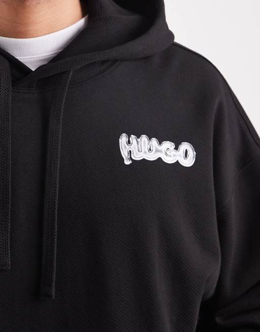 Diesel: Pull à capuche S Macs Hood Poff L1 noir | France