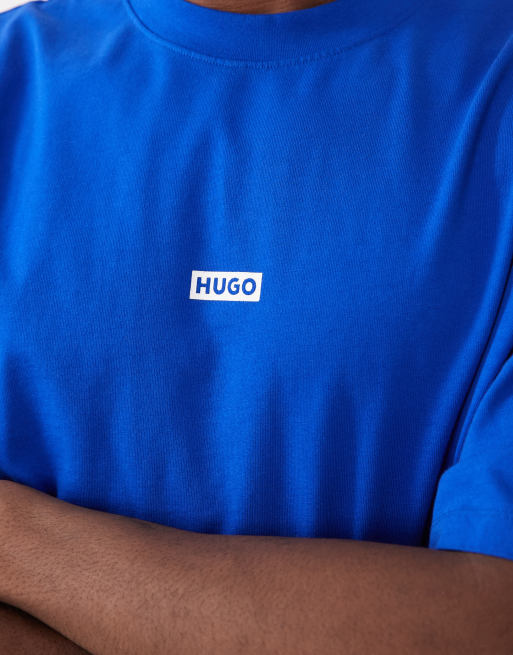 Hugo Blue ombre t-shirt in blue, 3 of 5