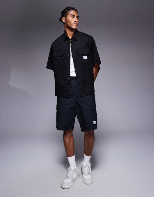 HUGO Blue – Oversize-Hemd in Schwarz, Kombiteil, 3 von 4