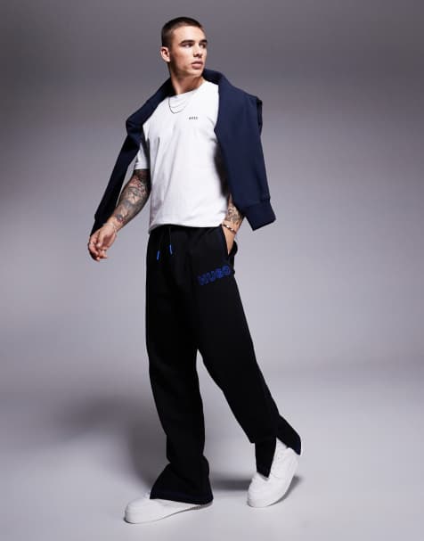 HUGO Blue - Pantalon de jogging à logo - Noir - view 1