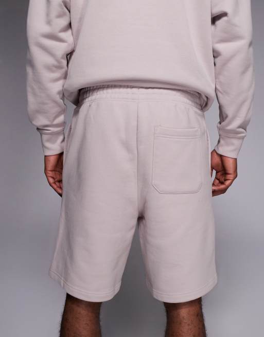 Hugo Blue - Pantaloncini ampi viola chiaro con stampa del logo in coordinato, 4 di 5