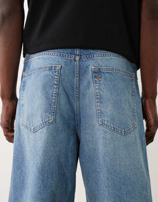 HUGO Blue - Pantalones cortos vaqueros azul claro holgados de corte suelto, 5 de 5
