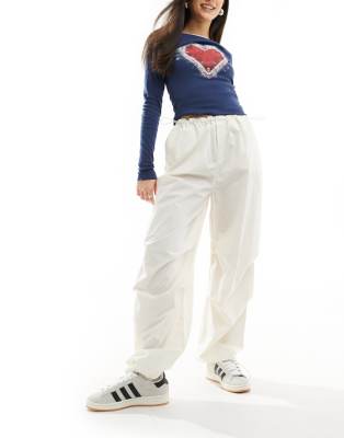 Hugo Blue HUGO BLUE parachute trousers in white