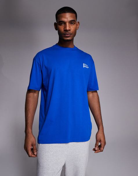 Hugo Blue print t-shirt in blue - view 1