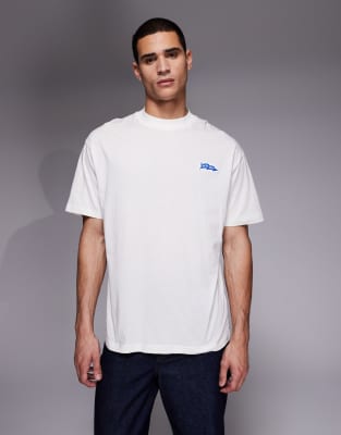Hugo Blue print t-shirt in white