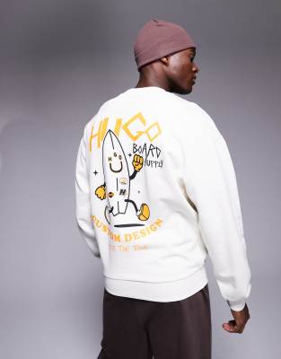 printed sweatshirt in stone-Neutral