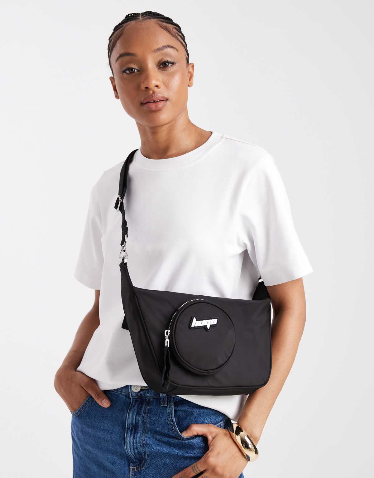Hugo Blue Roselyn crossbody bag in black