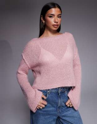 HUGO Blue - Scarly - Pullover in Rosa