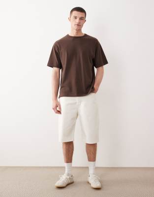 Hugo Blue Skate Shorts In White