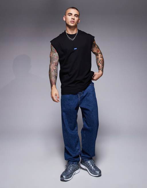 Hugo Blue - Sort overdel med centralt logo, 2 af 4