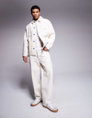 straight fit carpenter jean in ecru - part of a set-Neutral