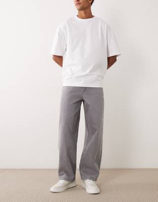 Hugo Blue Straight Leg Denim Jeans In Gray