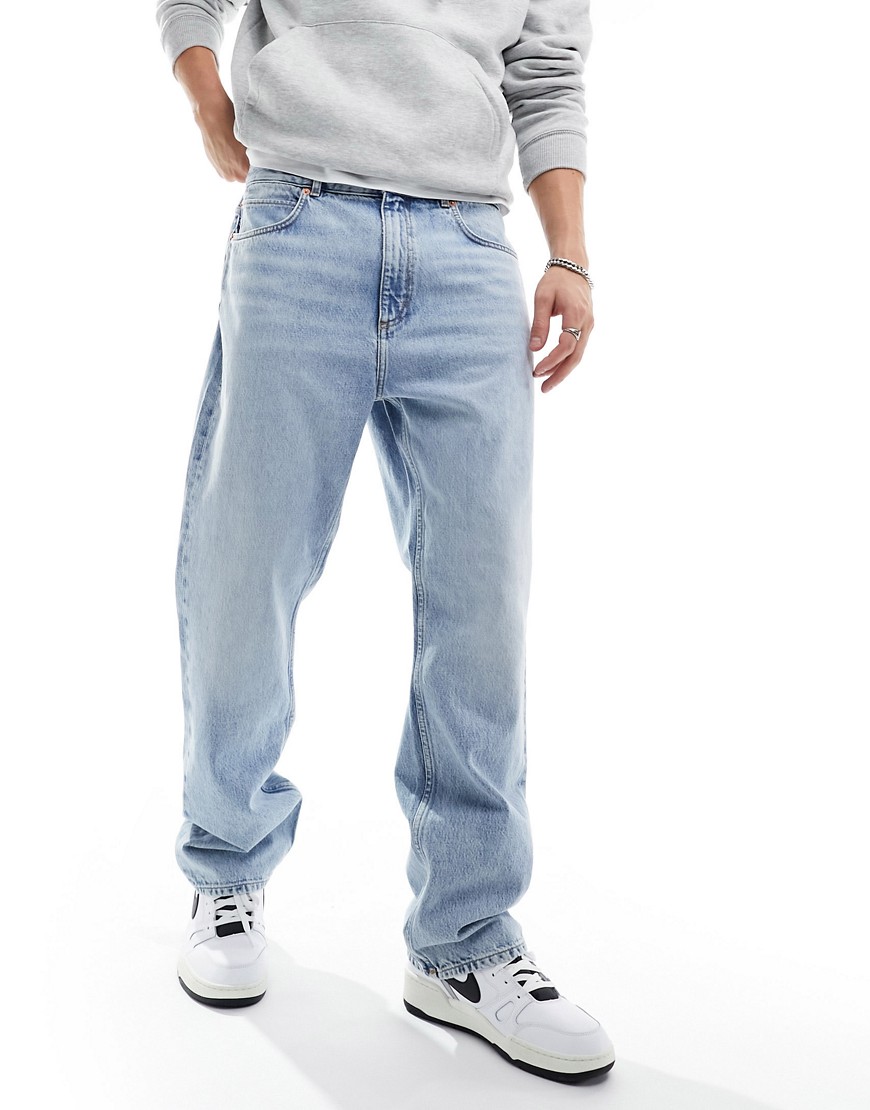 HUGO BLUE straight leg jeans in light wash