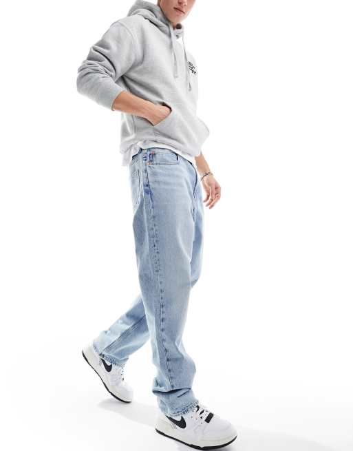 HUGO BLUE straight leg jeans in light wash, 4 of 5