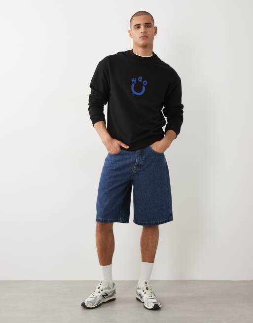HUGO Blue – Svart sweatshirt med logga, 2 av 5