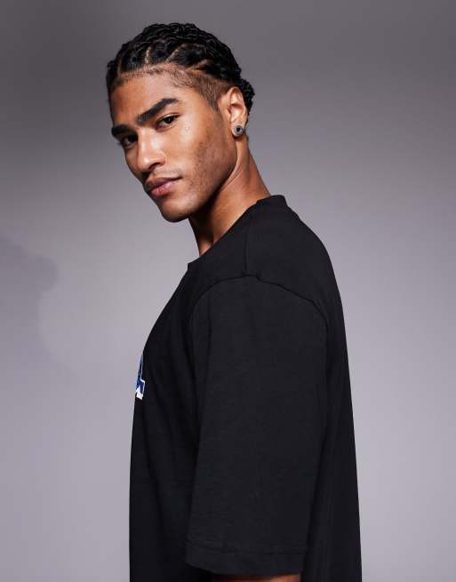 HUGO BLUE – Svart t-shirt med mönstrad logga på bröstet, 4 av 5